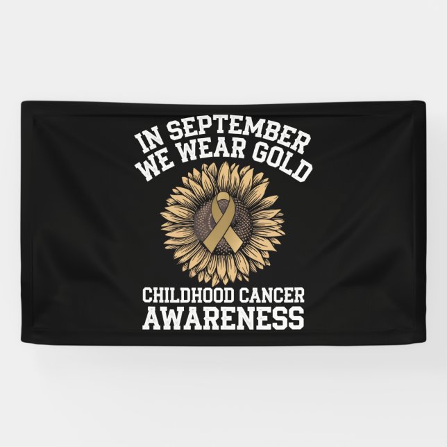 September We Wear Gold Childhood Cancer Awareness  Banner (Horizontal)
