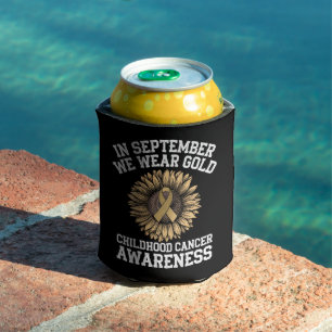 September We Wear Gold Childhood Cancer Awareness Can Cooler