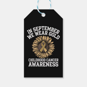 September We Wear Gold Childhood Cancer Awareness Gift Tags