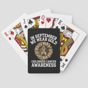 September We Wear Gold Childhood Cancer Awareness  Playing Cards