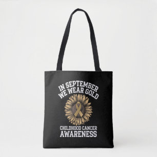 September We Wear Gold Childhood Cancer Awareness Tote Bag