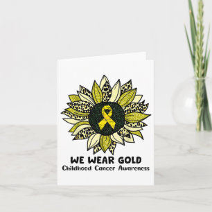 September We Wear Gold Sunflower Childhood Cancer Card