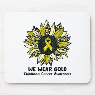 September We Wear Gold Sunflower Childhood Cancer Mouse Pad