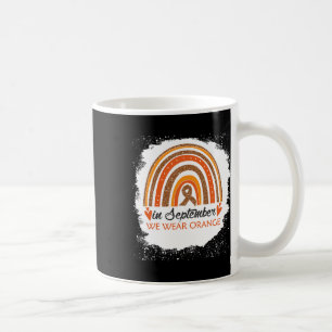 September We Wear Orange Bleached Rainbow Leukaemi Coffee Mug