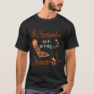 September We Wear Orange Leukaemia Awareness Month T-Shirt
