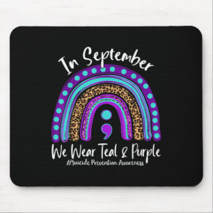 September We Wear Teal & Purple Suicide Preven Mouse Pad