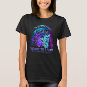 September We Wear Teal & Purple Butterfly Suicide T-Shirt