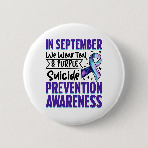 September We Wear Teal Purple Suicide Prevention A 6 Cm Round Badge