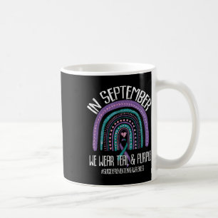 September We Wear Teal Purple Suicide Prevention A Coffee Mug