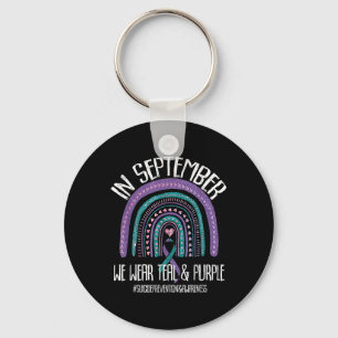 September We Wear Teal Purple Suicide Prevention A Key Ring