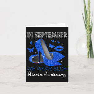 September Wear Blue High Heels Ataxia Awareness  Card