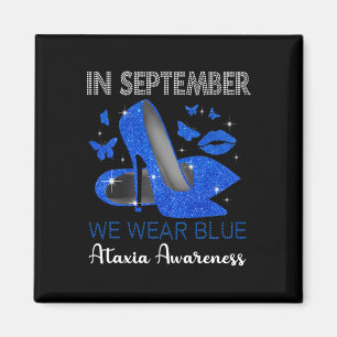 September Wear Blue High Heels Ataxia Awareness Magnet