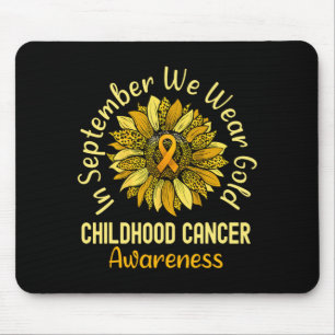 September Wear Gold Childhood Cancer Awareness Mouse Pad