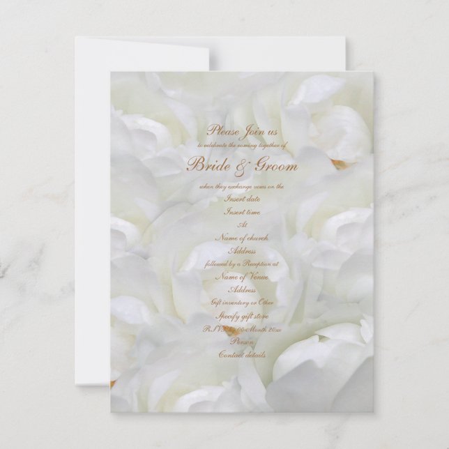 September wedding elegant rose invitation template (Front)