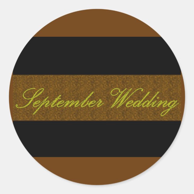 "September Wedding" Elegant Sticker (Front)