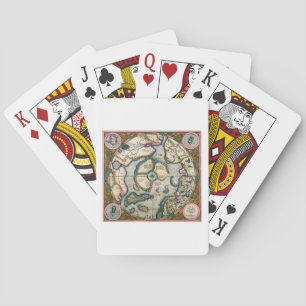 Septentrionalium terrarum descriptio, map of the A Playing Cards