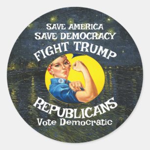 Septic God Guns Money White House Rose Garden Classic Round Sticker
