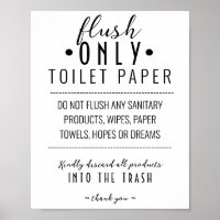 Septic System Sign, Do Not Flush Sanitary Items, H