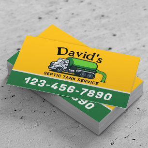 Septic Tank Pumping Service Professional Business Card