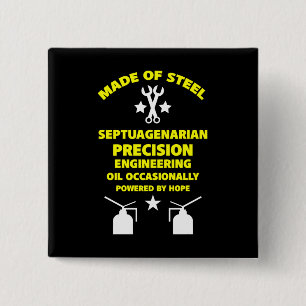 Septuagenarian Birthday 15 Cm Square Badge