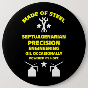 Septuagenarian Birthday 6 Cm Round Badge