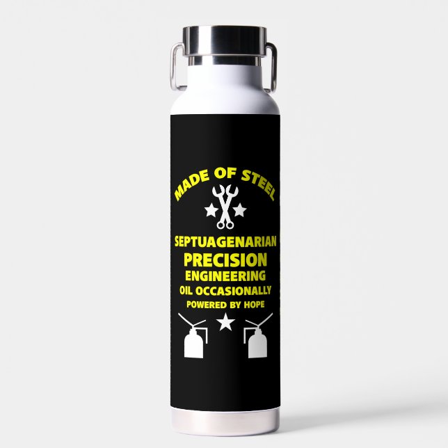 Septuagenarian Birthday Water Bottle (Front)
