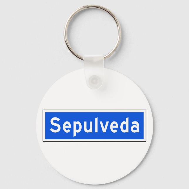 Sepulveda Boulevard, Los Angeles, CA Street Sign Key Ring (Front)