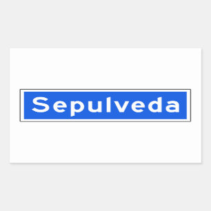 Sepulveda Boulevard, Los Angeles, CA Street Sign Rectangular Sticker