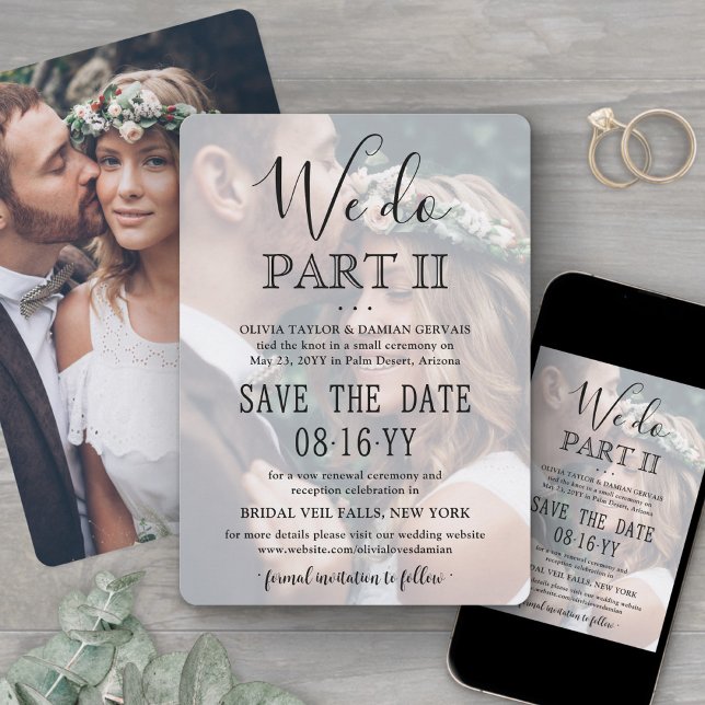 Sequel Wedding 2 Photo Overlay We Do Part II Save The Date (Creator Uploaded)