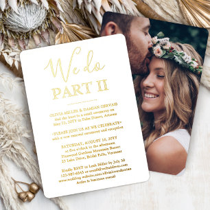 Sequel Wedding Photo We Do Part II White and Gold