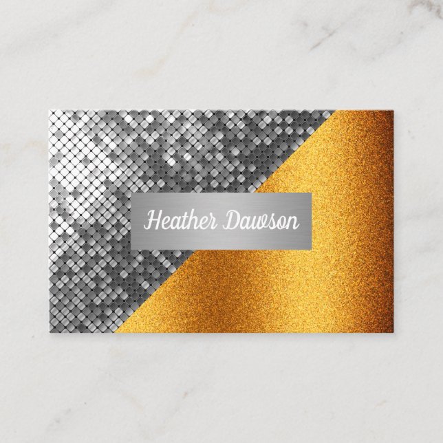 Sequin and Glitter Business Card (Front)