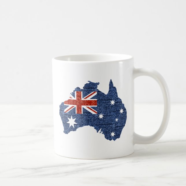 sequin australian flag coffee mug (Right)