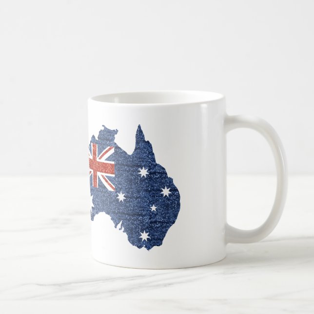 sequin australian flag coffee mug (Right)