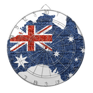 sequin australian flag dartboard