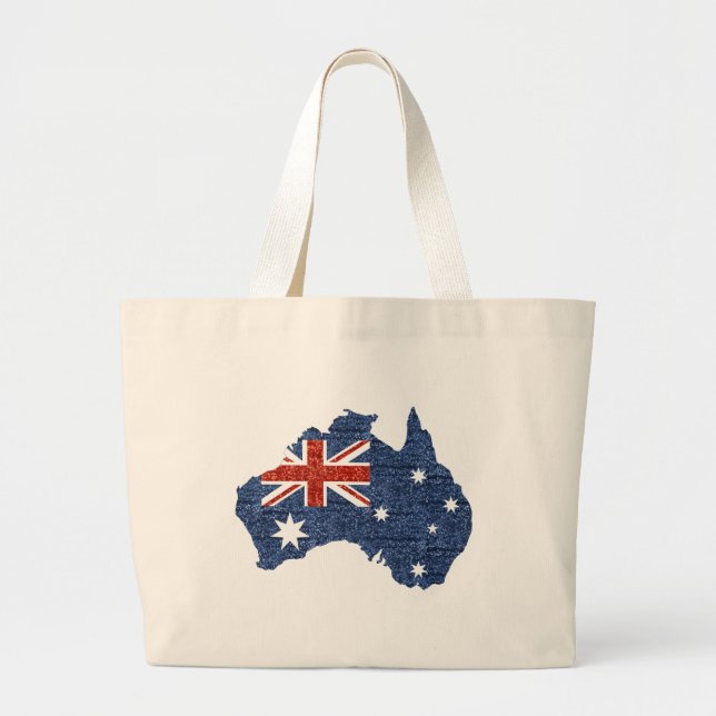 sequin australian flag large tote bag (Front)
