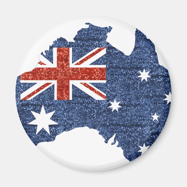sequin australian flag magnet (Front)