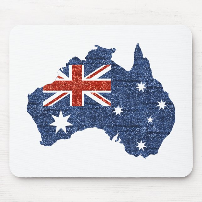 sequin australian flag mouse pad (Front)