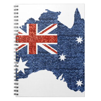 sequin australian flag notebook