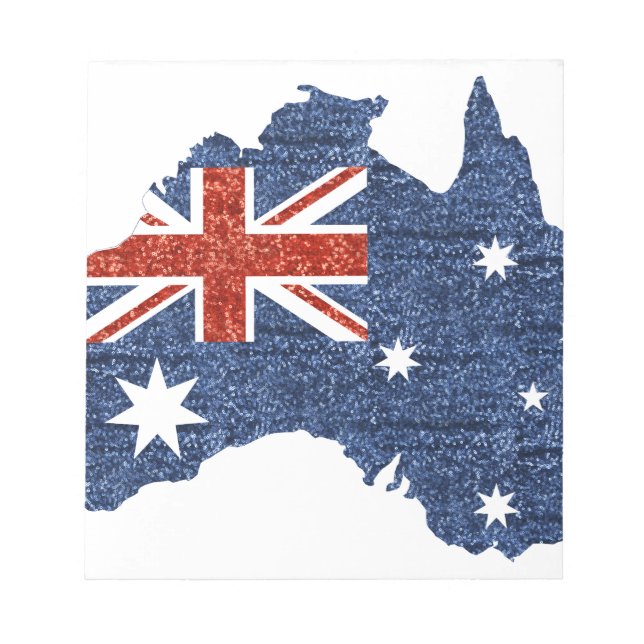 sequin australian flag notepad (Front)