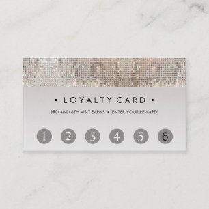 Sequin Beauty Salon 6 Punch Customer Loyalty Card