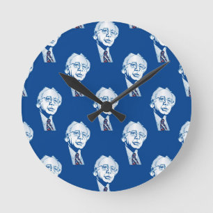 sequin bernie sanders round clock