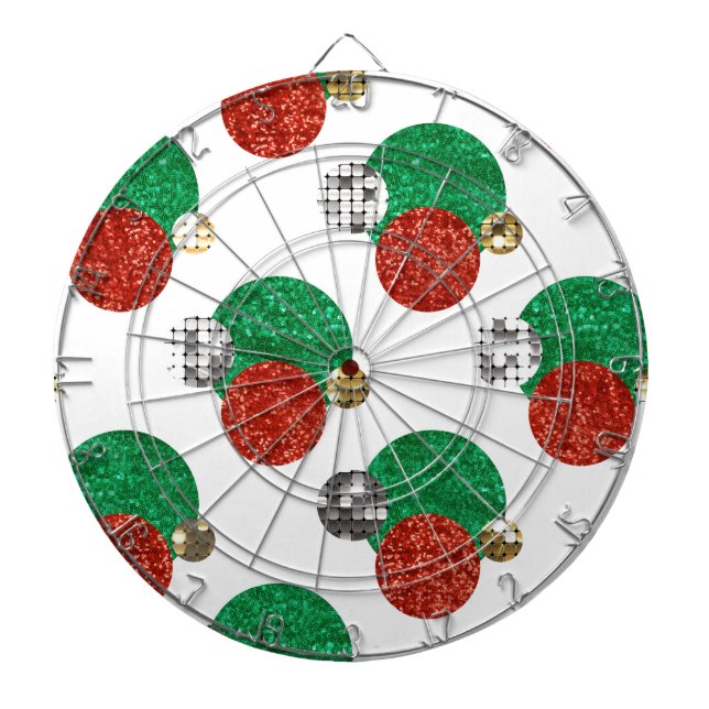 sequin christmas dots dartboard (Front)