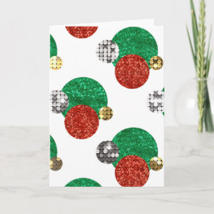 sequin christmas dots holiday card