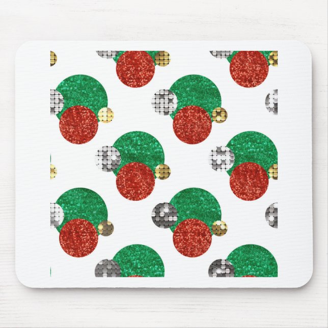 sequin christmas dots mouse pad (Front)