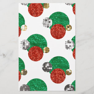 sequin christmas dots stationery