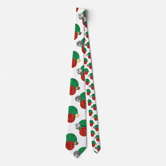sequin christmas dots tie (Front)