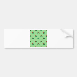 sequin christmas Holly Bumper Sticker