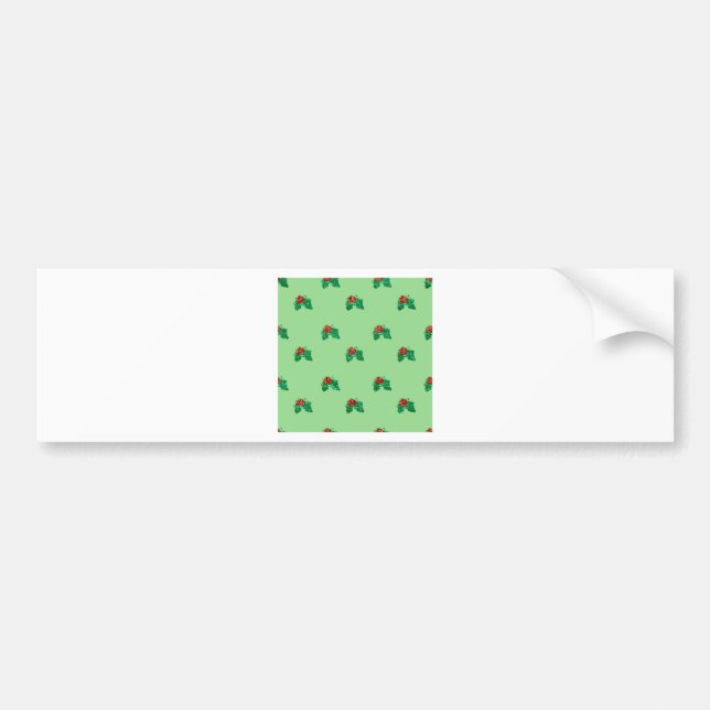 sequin christmas Holly Bumper Sticker (Front)