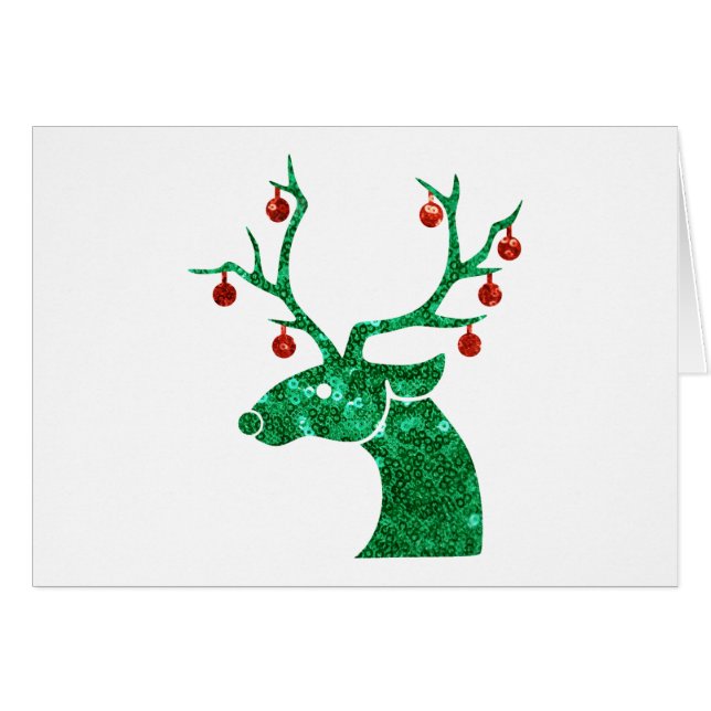 sequin christmas reindeer (Front Horizontal)
