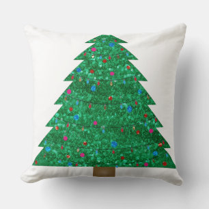 sequin christmas tree cushion